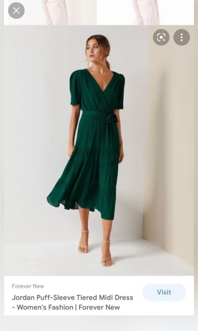 Evernew Green Midi Dress, Women's Fashion, Dresses & Sets, Dresses on ...