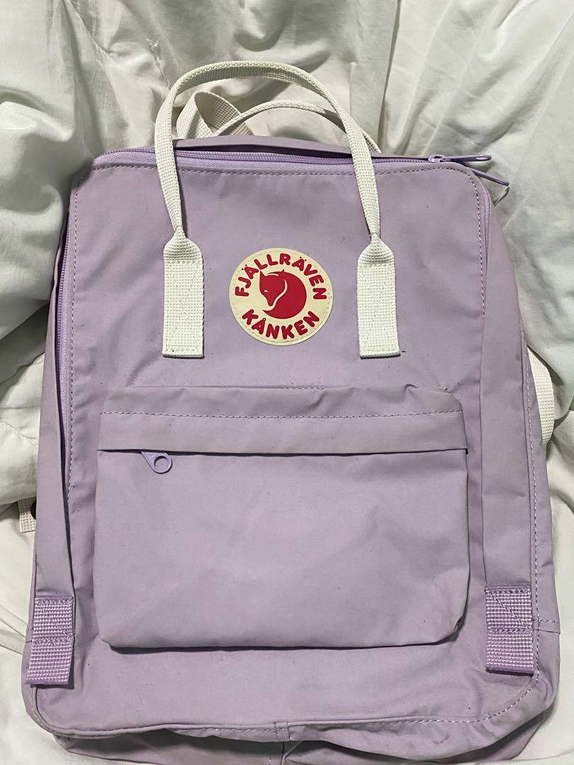 fjallraven kanken bag Pastel lavender cool white , Women's Fashion