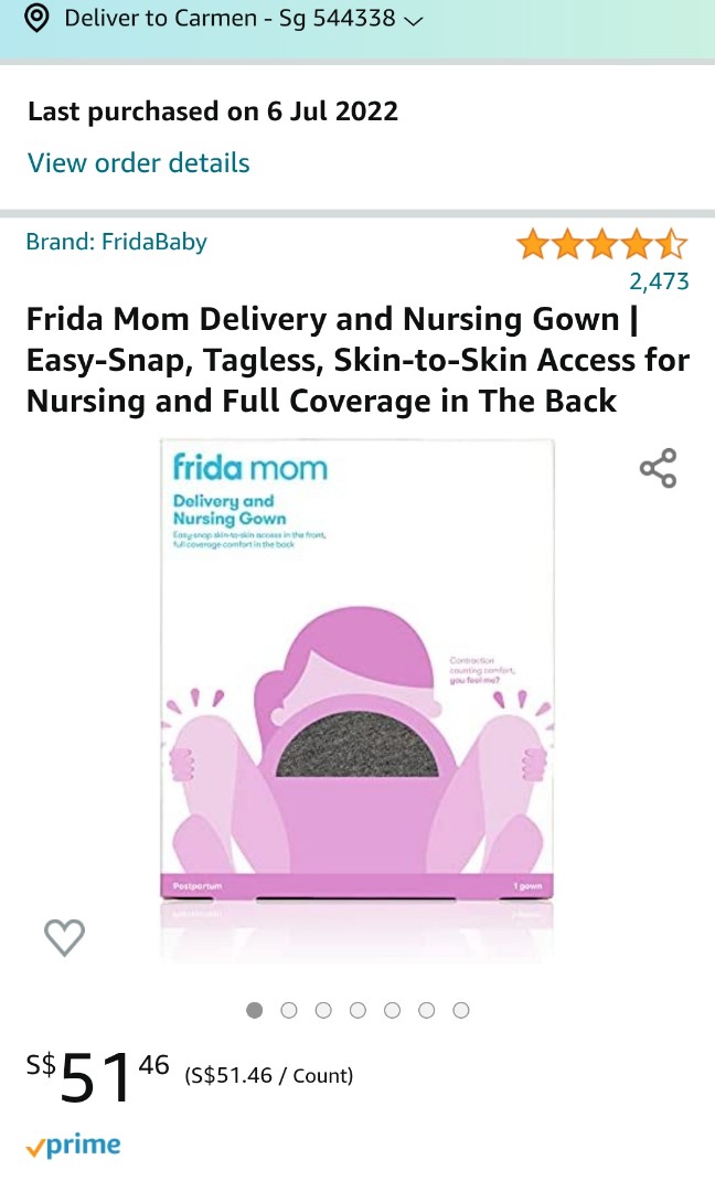 Frida Mom delivery and nursing gown, Women's Fashion, Maternity