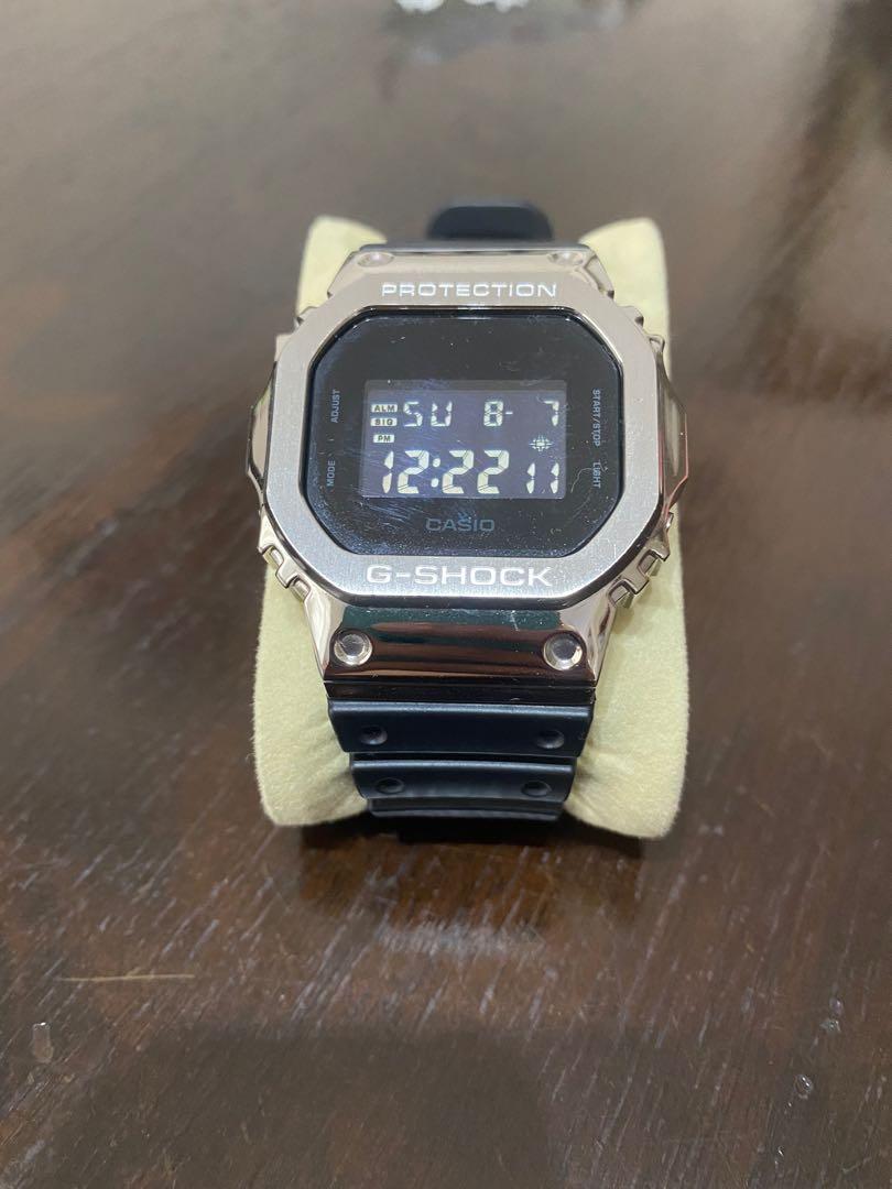 G Shock DW5600. Like new. Stainless steel Metal OEM . Men s