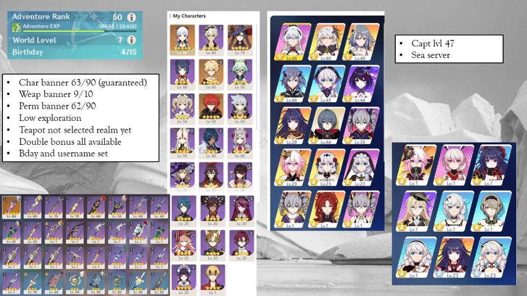 genshin + honkai combo cheap, Video Gaming, Video Games, Others on