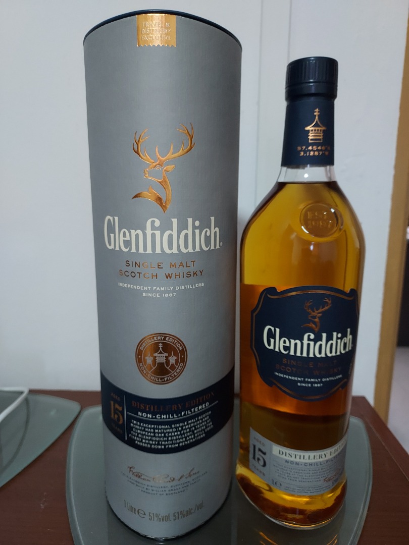 Glenfiddich 15 Distillery Edition 1l Food Drinks Alcoholic Beverages On Carousell