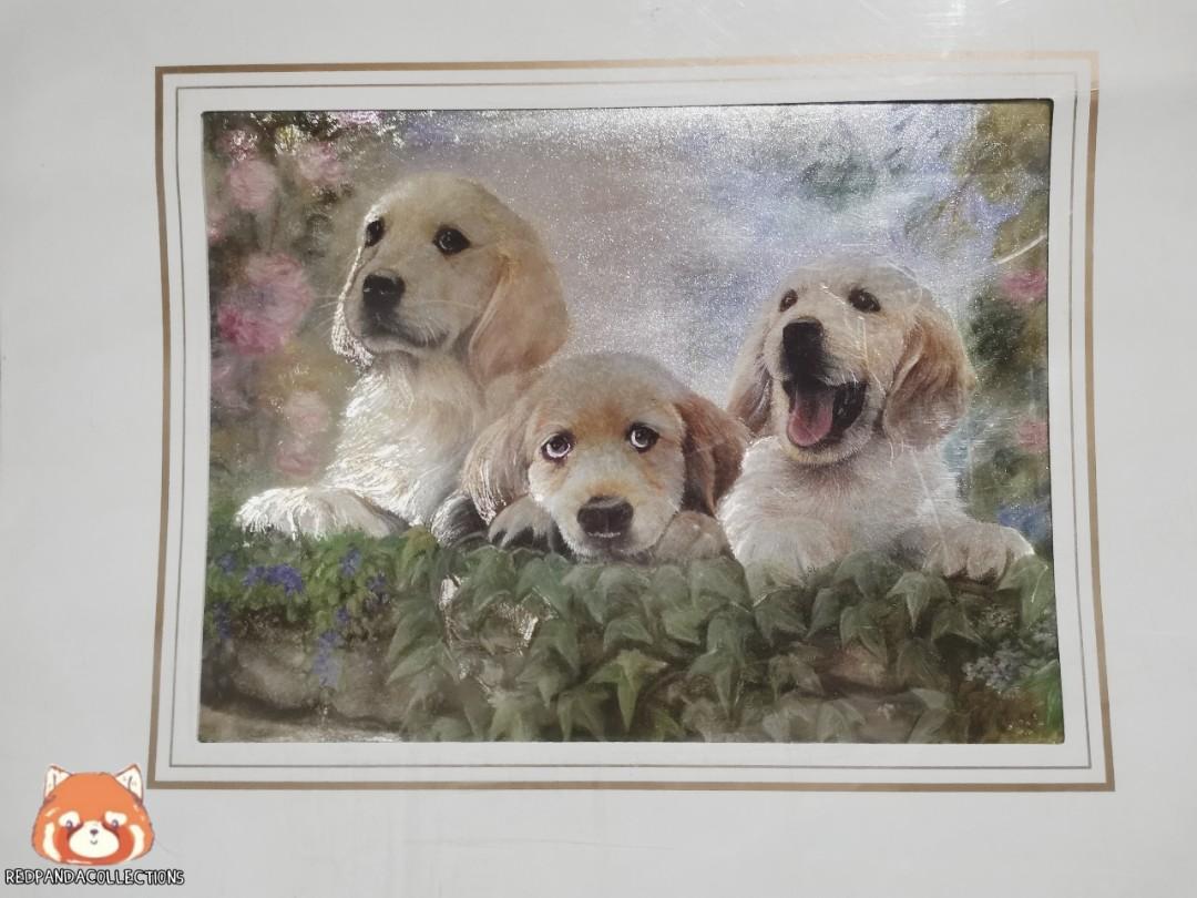 Glittery Painting Labrador Pups (Category: Art & Prints) located in Davao. Submitted by redpandacollections (Listing ID 1177162540, Image 1). Description: Glittery Painting Labrador Pups Authentic from japan in good condition and quality As is in the picture provided Can be transferred to frame Material Paper.