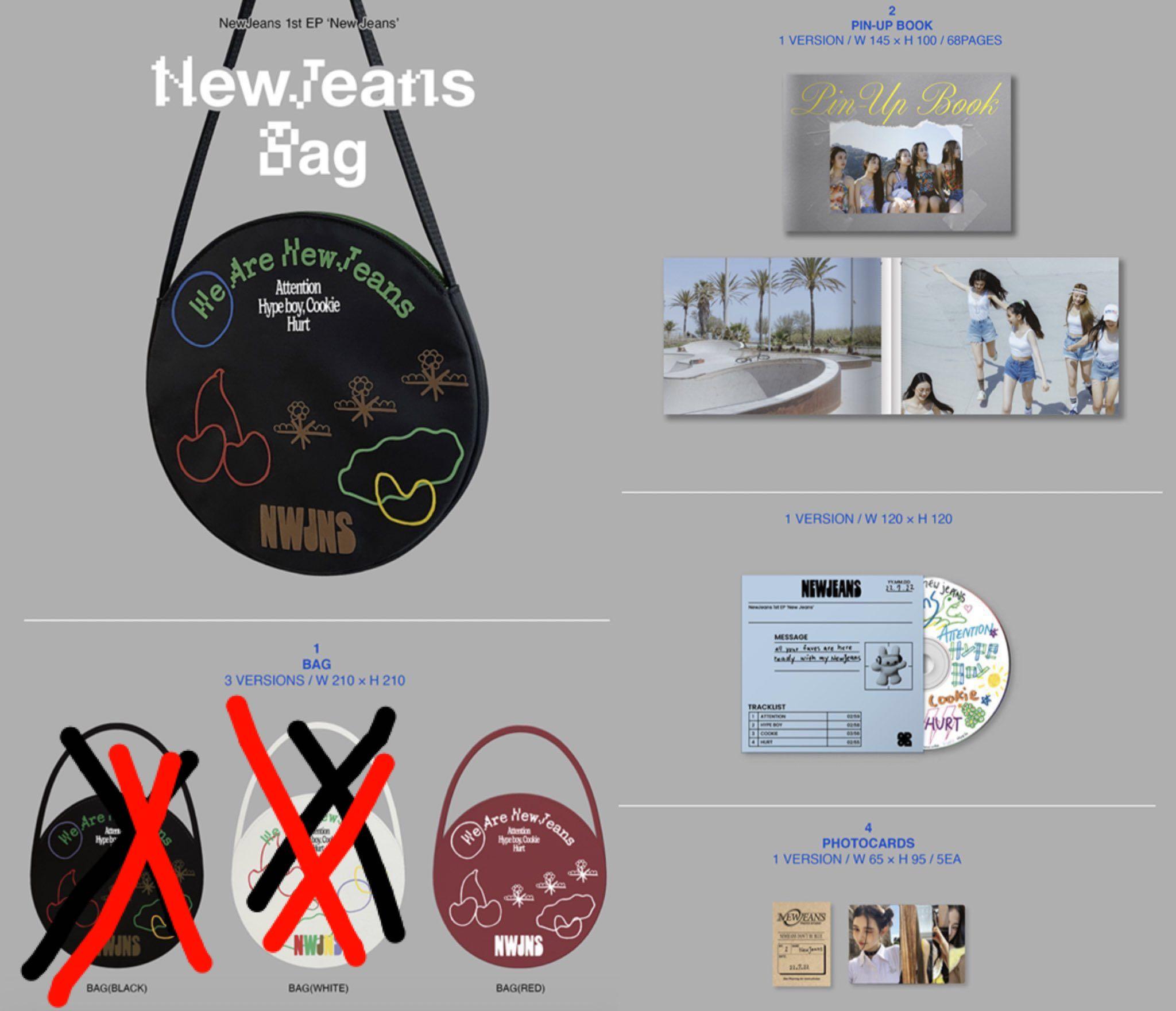 sealed new jeans album black bag