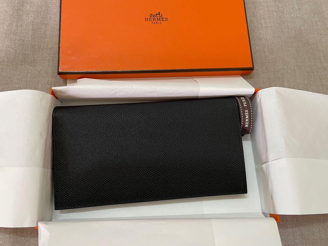 BNIB Hermes card holder black , Men's Fashion, Watches & Accessories,  Wallets & Card Holders on Carousell