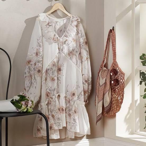 H and m sales flounced dress
