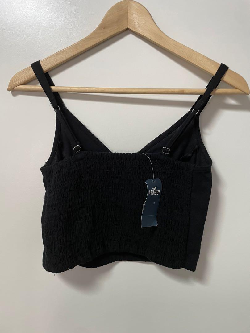 Hollister black crop top discount