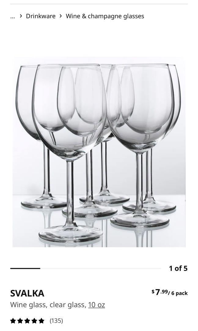 STORSINT Red wine glass, clear glass, Height: 8 Package quantity: 6 pack -  IKEA