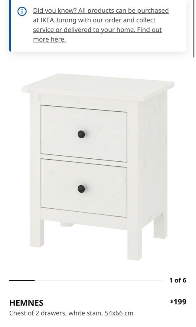IKEA Hemnes Bedside Table, Furniture & Home Living, Furniture, Tables