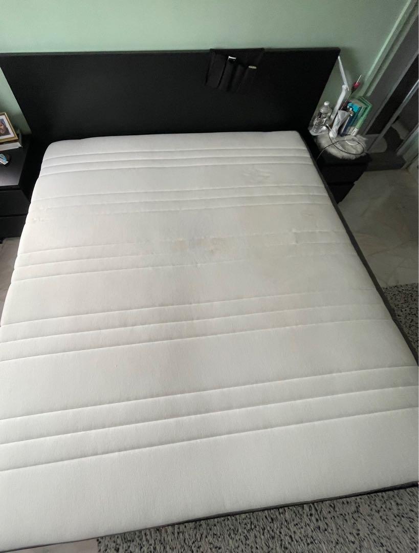 Ikea King Size Mattress and Bed Frame, Furniture & Home Living