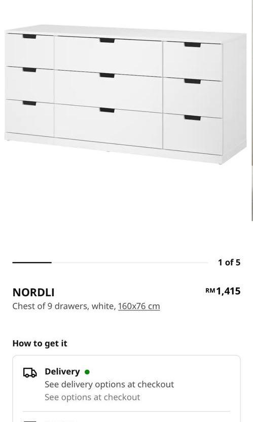 Ikea Nordli, Furniture & Home Living, Furniture, Shelves, Cabinets & Racks  on Carousell