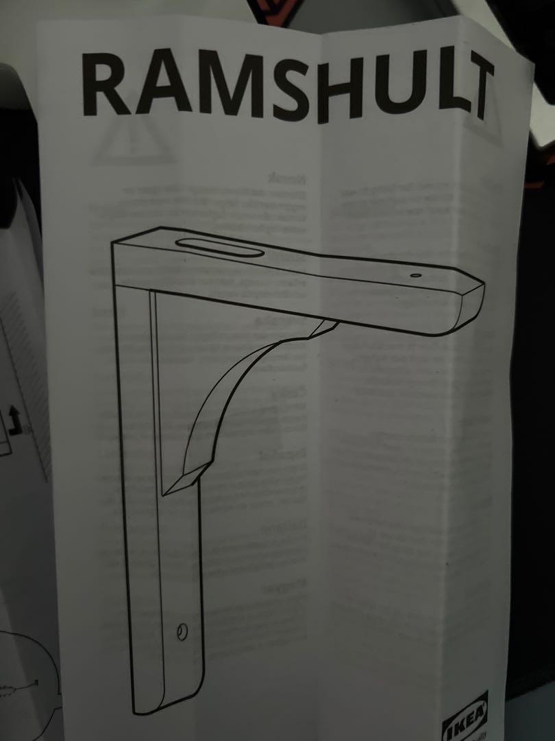 IKEA shelf and bracket support BERGSHULT and RAMSHULT, Furniture & Home