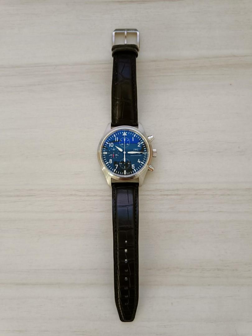 IWC 371701 Pilot Chronograph Automatic Watch