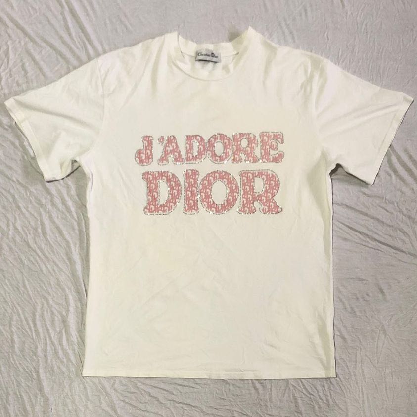 Jadore dior tshirt Womens Fashion Tops Shirts on Carousell