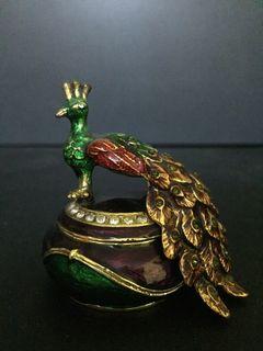 Jeweled Peacock Trinket
