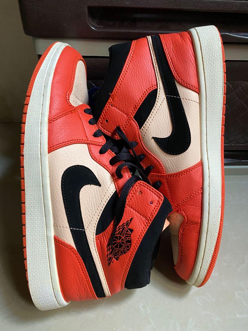 Air jordan 1 mid team orange new arrivals