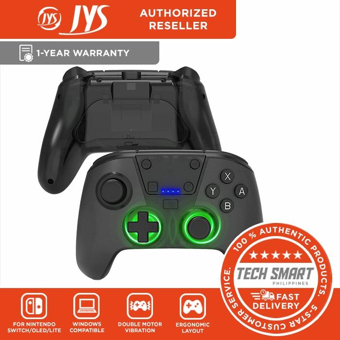 JYS Wireless Controller for Nintendo Switch, Lite, OLED, PC Supports Wake Up, RGB LIght, Turbo, Motion Controls Settable Rumble, Switch Pro Controller (Category: Controllers) located in Manila. Submitted by techsmartph (Listing ID 1177136638, Image 1). Description: * [Compatibility]: Wireless Controller Compatible with Steam Deck/Swith/Switch OLED.ideal for family fun and parties. The pro controller is comfortable and smooth as compared to the jo