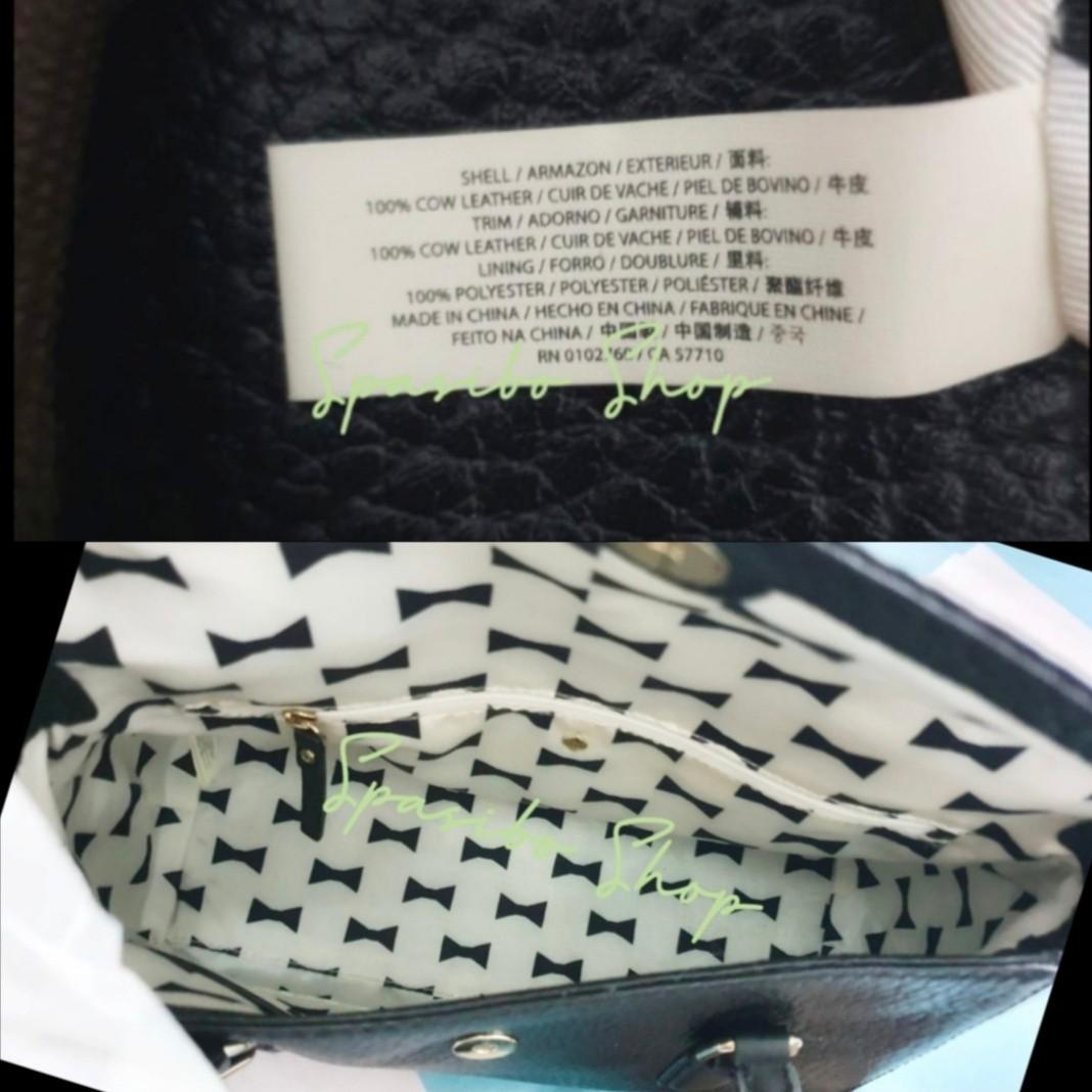 Kate Spade New York tas selempang tangan wanita Women's sling hand Bag in  black leather