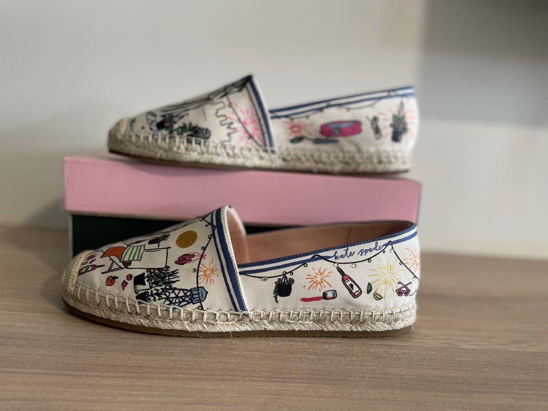 Casey espadrille with new arrivals painted floral bow print