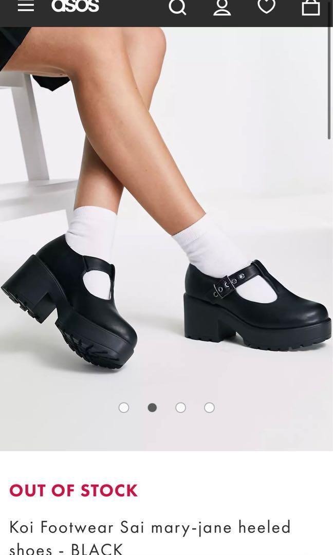 Koi Footwear Sai maryjane heeled shoes BLACK, Women's Fashion