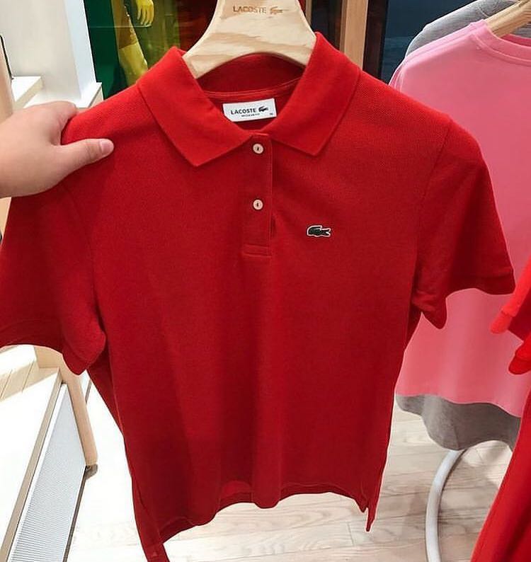 Lacoste polo red regular fit Women s Fashion Tops Shirts on