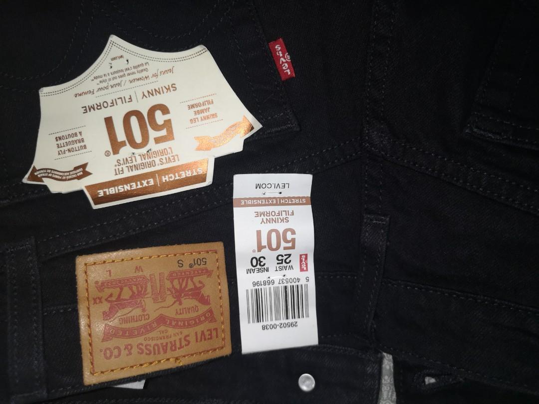 Levi'S 501 Skinny Black Jeans, Women'S Fashion, Bottoms, Jeans On Carousell