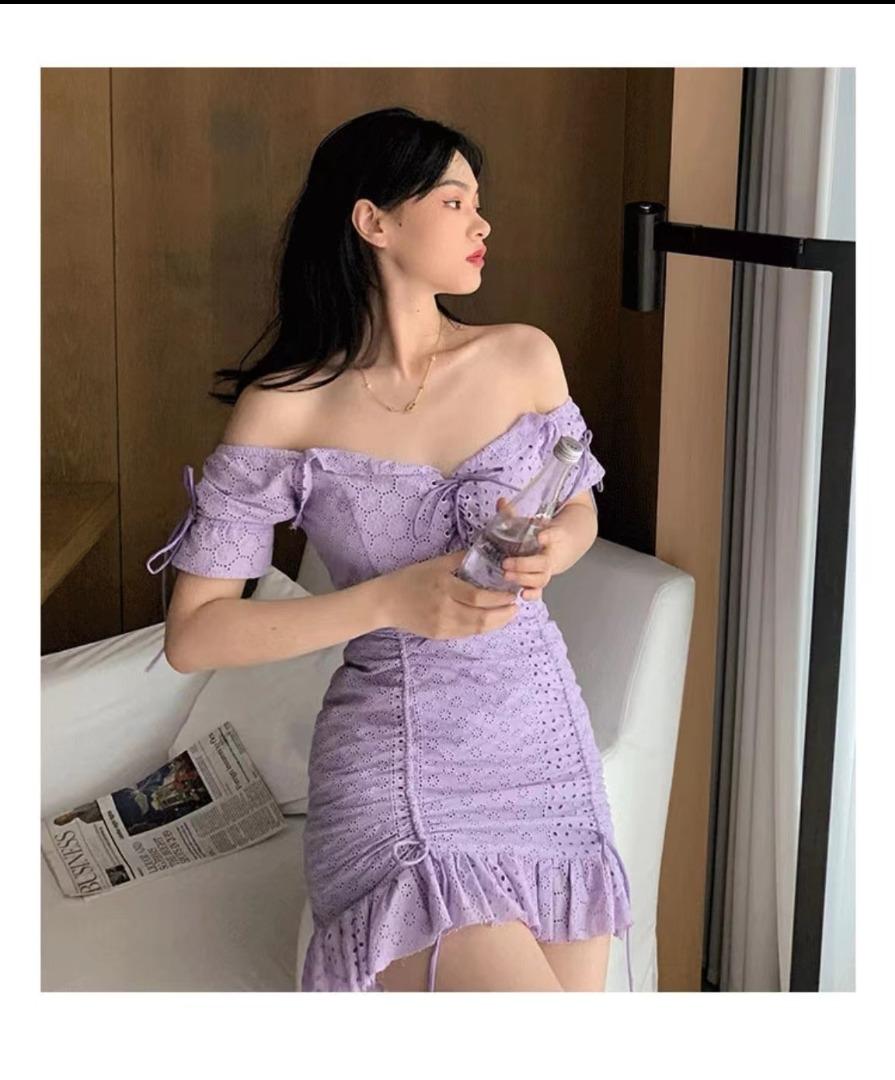 Purple on sale business dress
