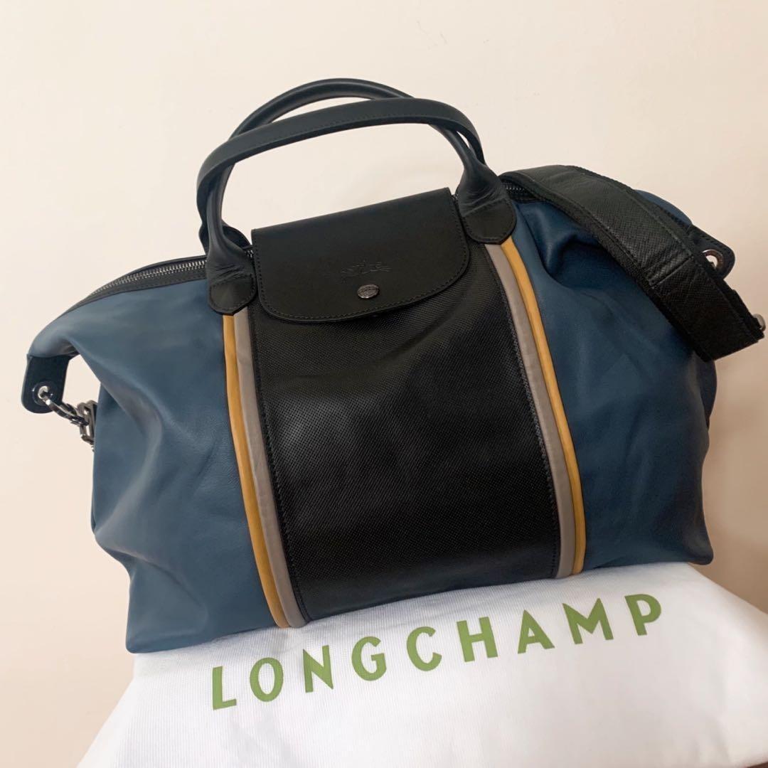 Longchamp Ruban Leather Top Handle Duffle Bag, Women's Fashion, Bags