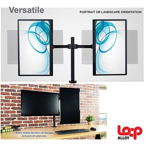 LOOP - Dual LED Monitor Mount with C-clamp and Grommet bracket ...
