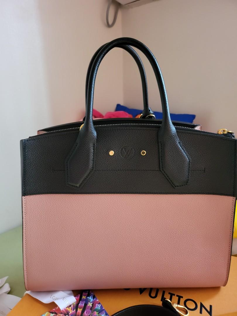 Louis Vuitton City Steamer MM Magolia pink and Black Leather 2- Way Bag