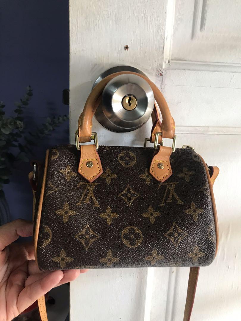 Louis Vuitton Nano Speedy Monogram Canvas Brown in Coated Canvas with  Goldtone  US