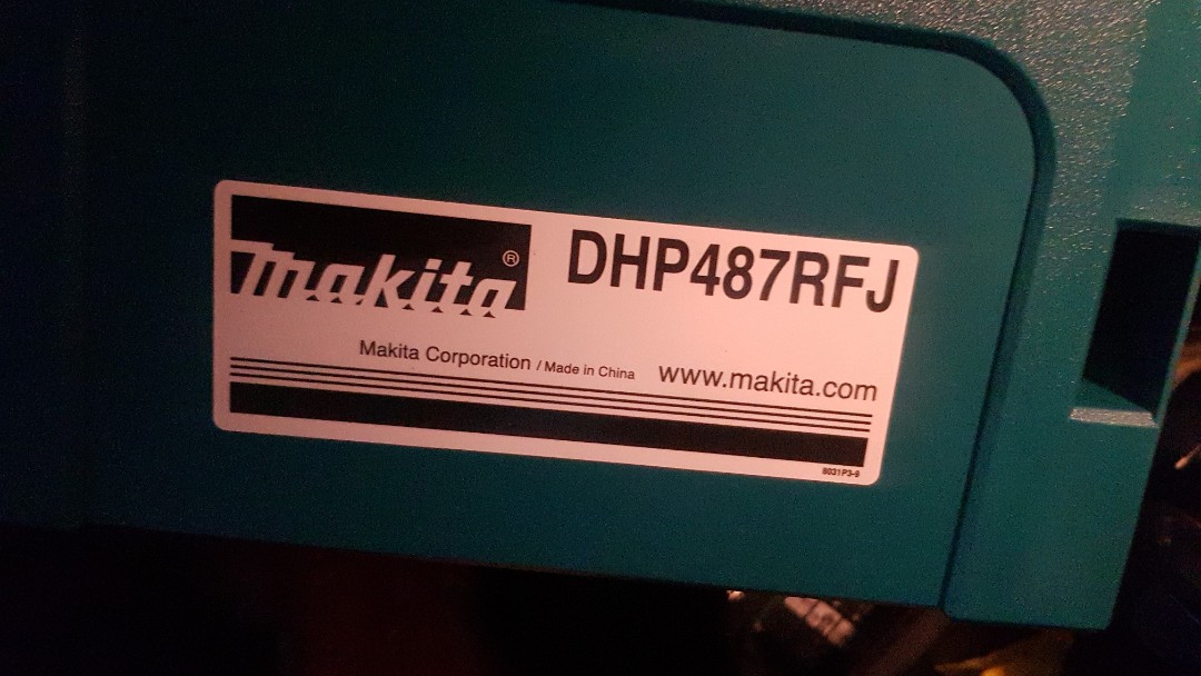 Makita cordless drill DHP487RFJ, Furniture & Home Living, Home