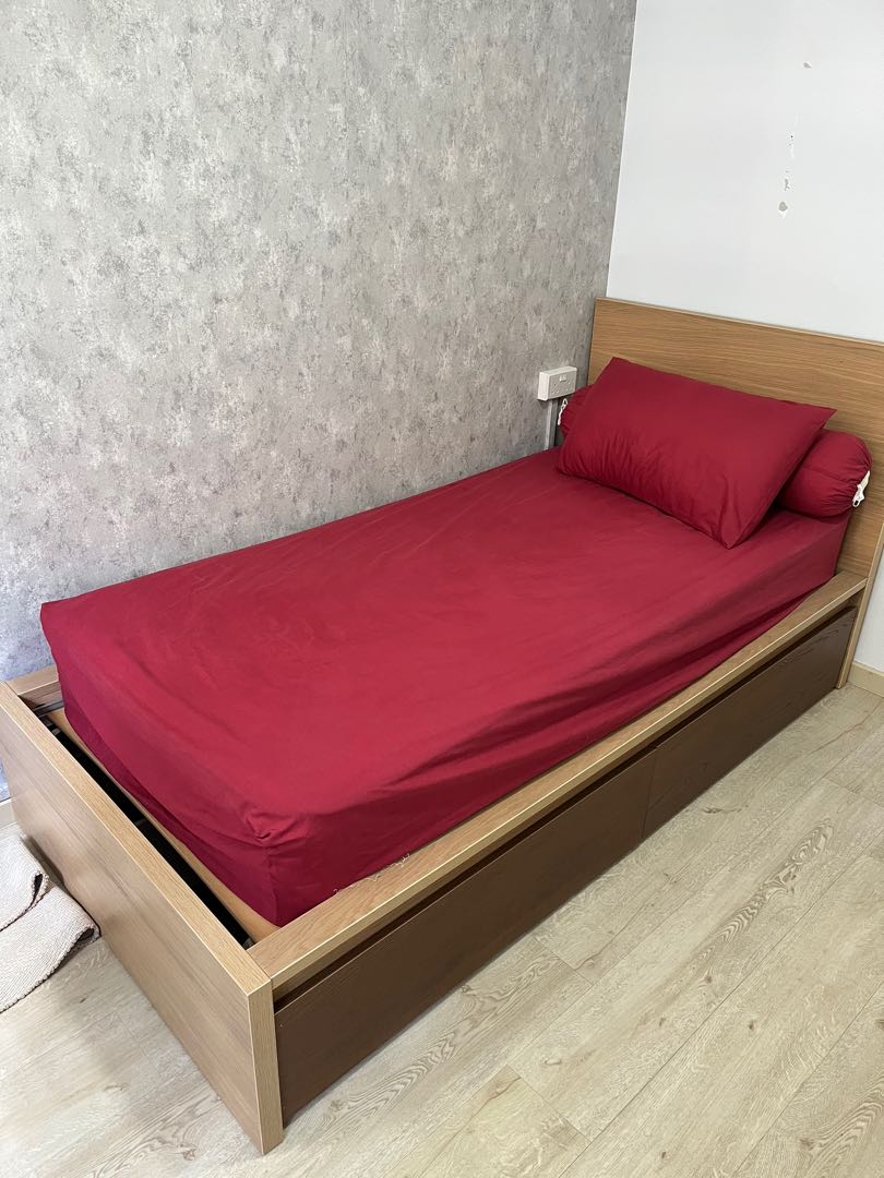 MALM Bed Frame 90cm by 200cm, Furniture & Home Living, Furniture, Bed