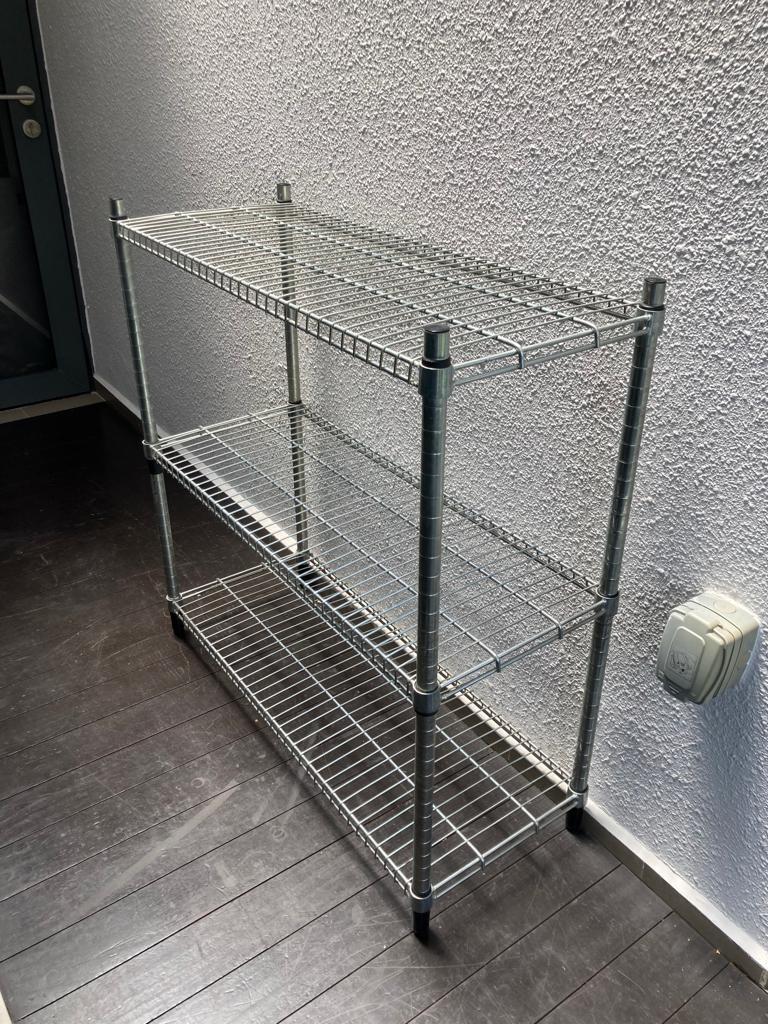 Metal shelving unit Ikea (horizontal), Furniture & Home Living