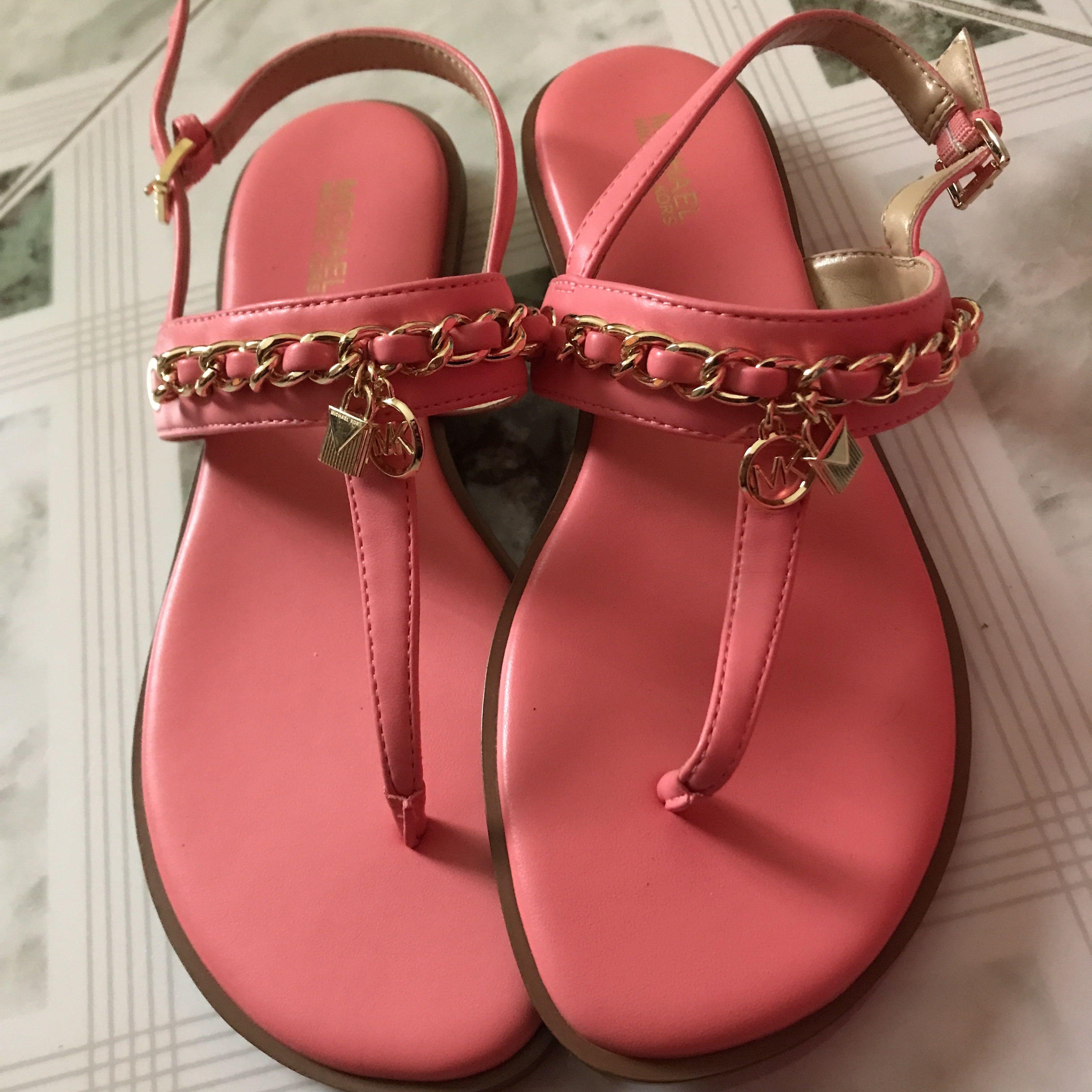 Michael Kors Pink Sandals, Women's Fashion, Footwear, Flats & Sandals on  Carousell