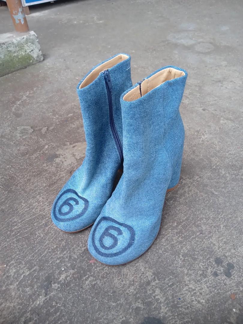 mm6 denim boots