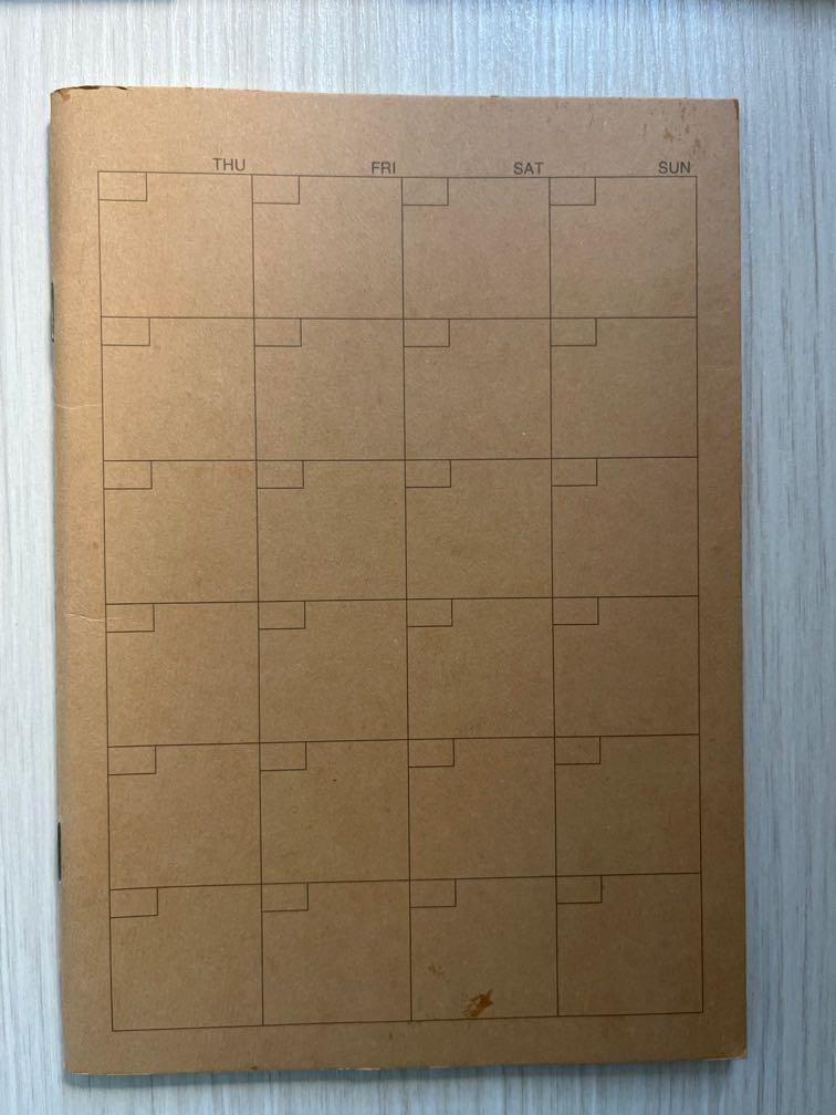 Muji Schedule Book, 興趣及遊戲, 手作＆自家設計, 文具 Carousell