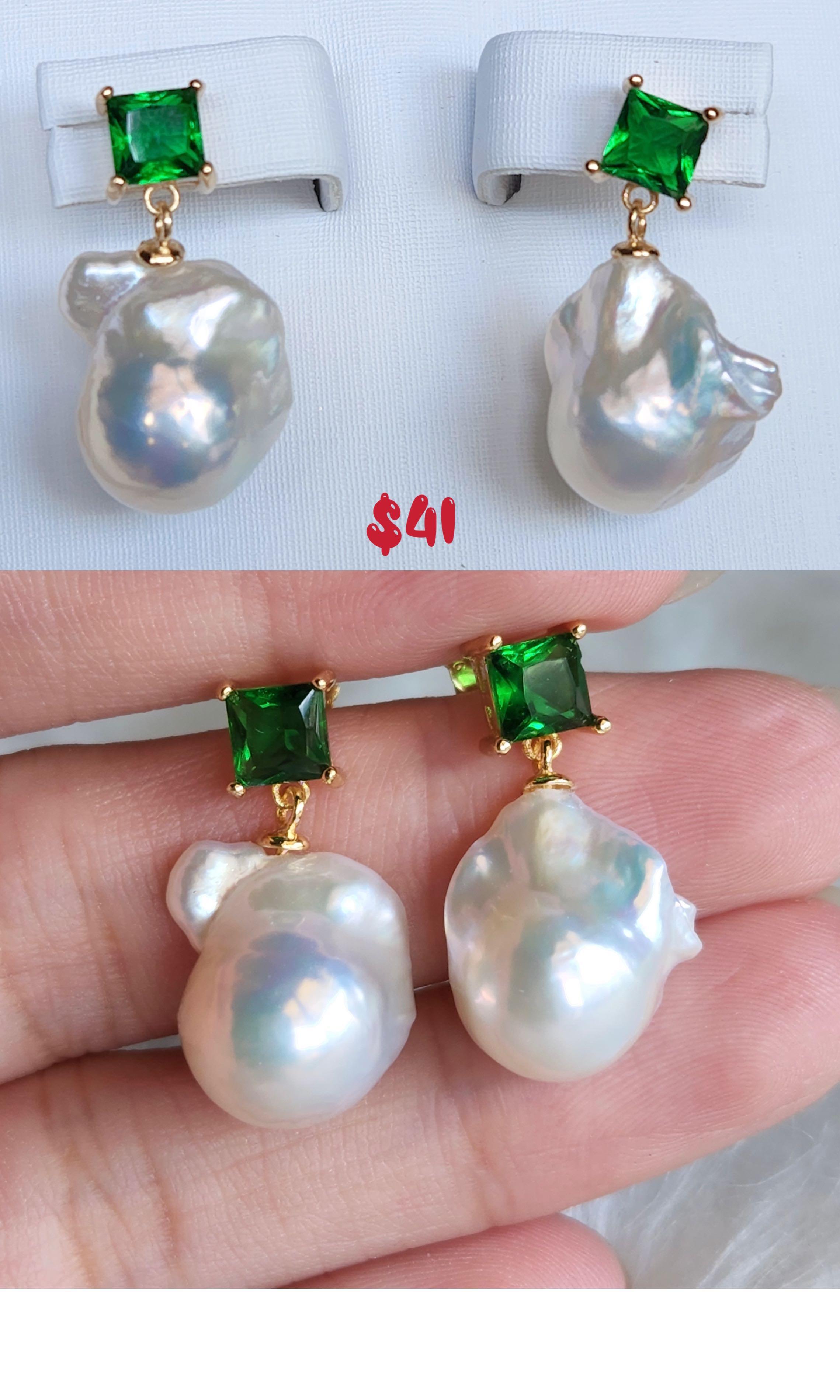 Authentic top pearl earrings