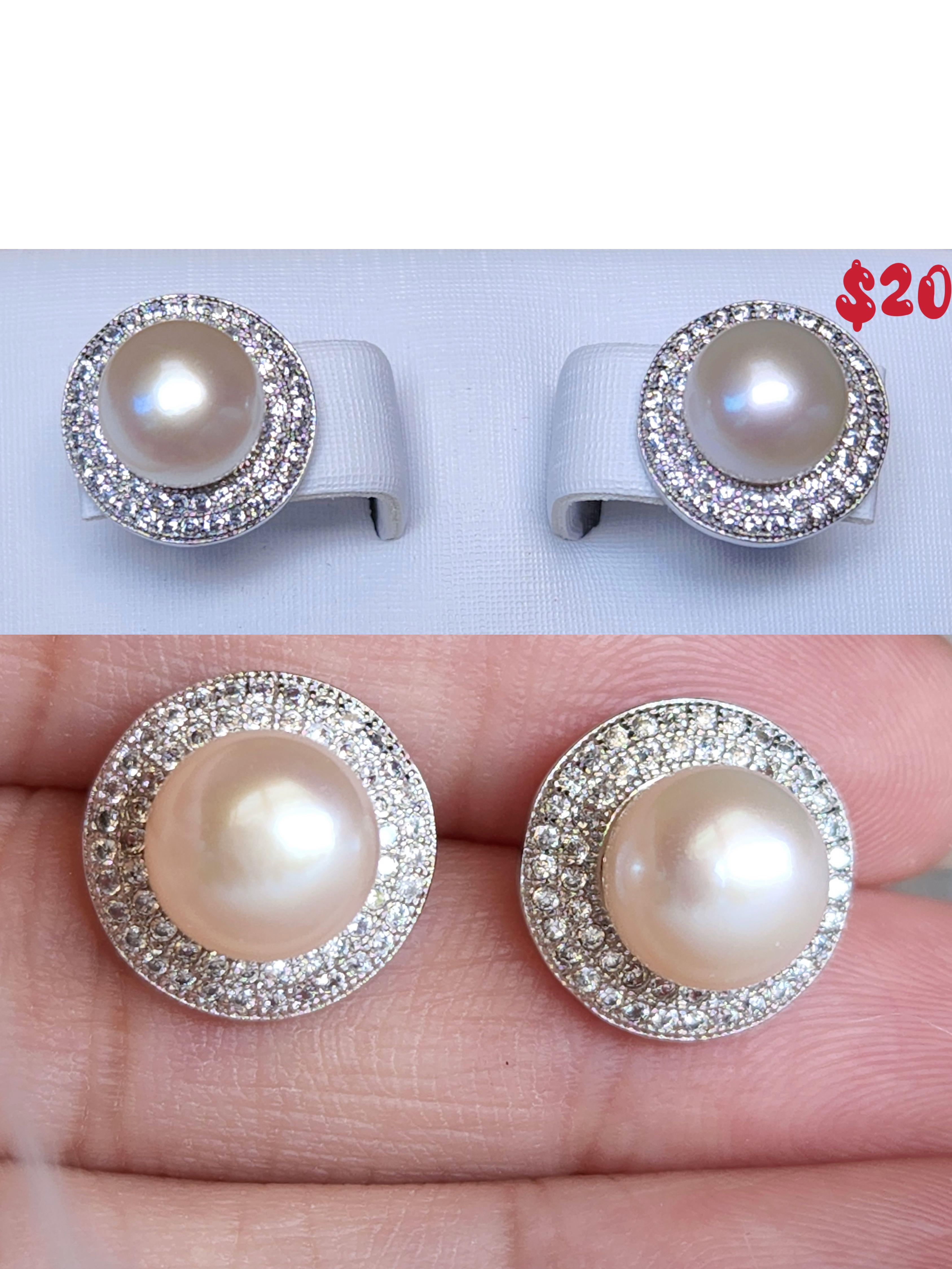 Natural authentic pearl earrings Women s Fashion Jewelry
