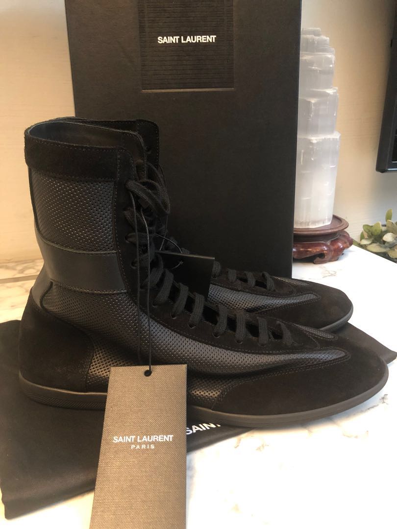 NEW] Saint Laurent high top sneakers, Luxury, Sneakers \u0026 Footwear on  Carousell