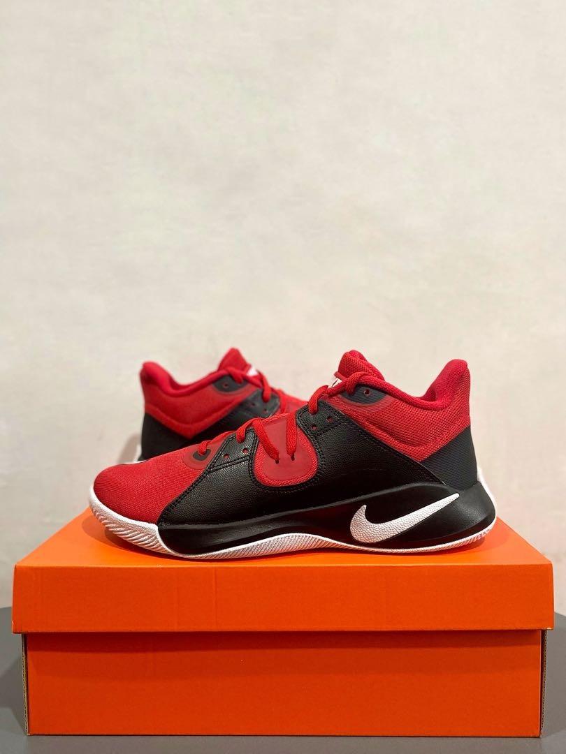 Nike Fly By Mid Red Black Basketaball shoes Men s Fashion