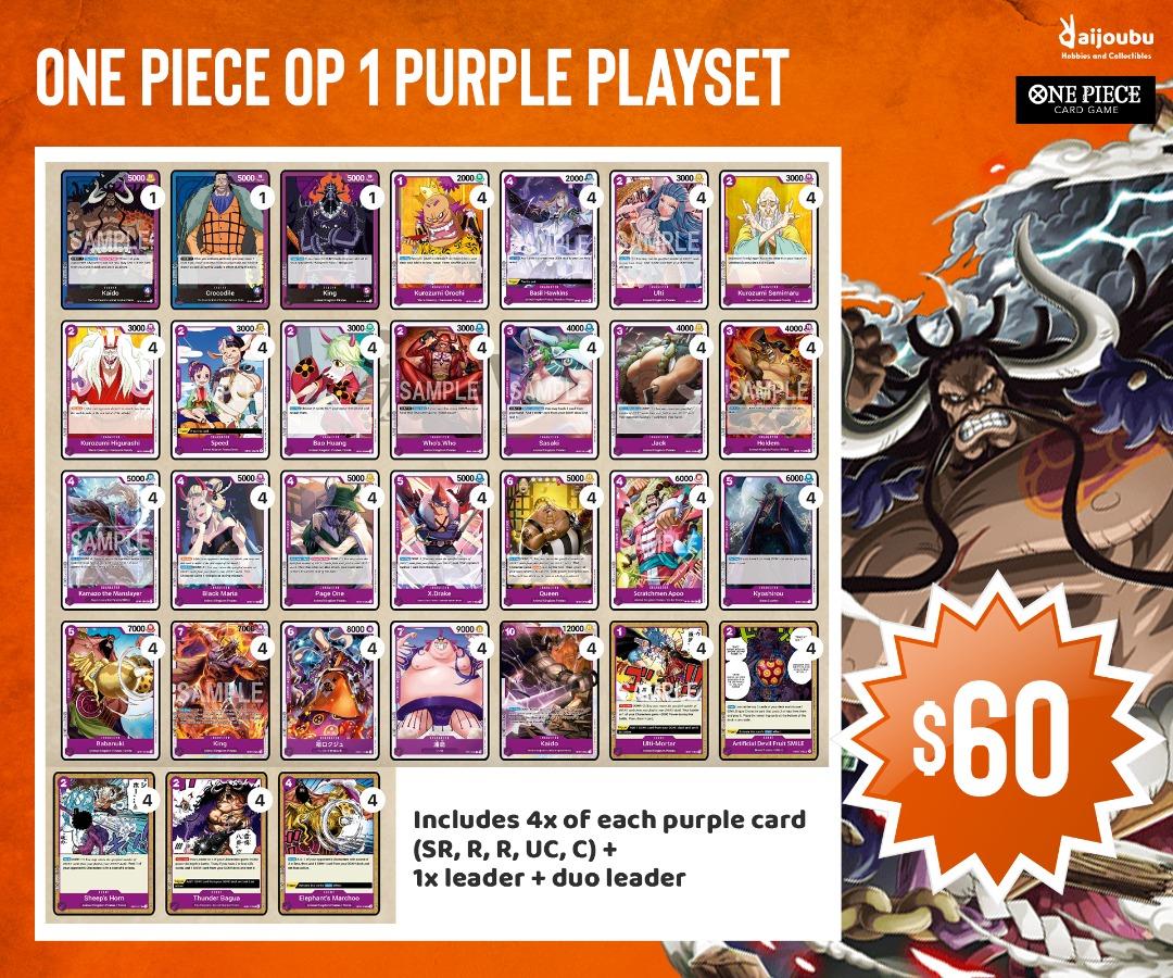 One Piece Tcg Op 1 Romance Dawn Purple Playset Hobbies Toys Toys Games On Carousell