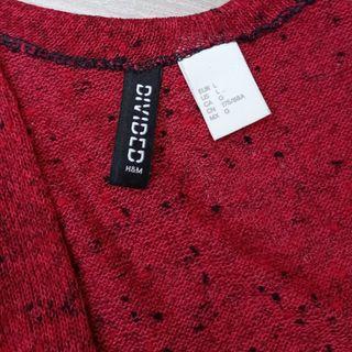 Outer Knit Hnm H&m Maroon Cardigan Rajut Reprice