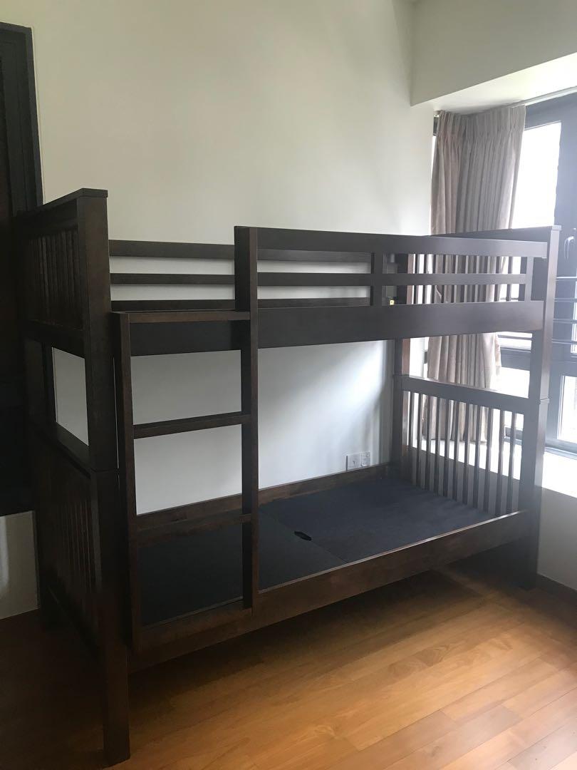 Picket & Rail Bunk Bed, Furniture & Home Living, Furniture, Bed Frames