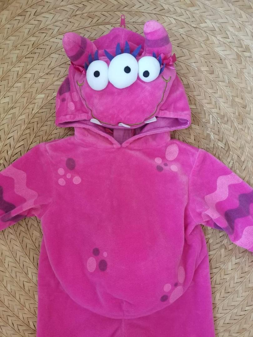 Baby Milestone /Monster Costume (Category: Babies & Kids Fashion) located in Cavite. Submitted by takeyourpick2020 (Listing ID 1177206934, Image 2). Description: Pink Monster Costume VGUC-EUC Intact fiber sa tummy part 0-3months on tag Rare size 480 fixed.