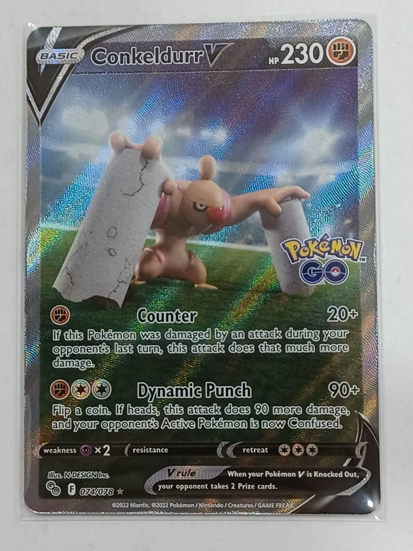 Pokemon TCG Conkeldurr v 074/078 Alt Art, Hobbies & Toys, Toys & Games on  Carousell