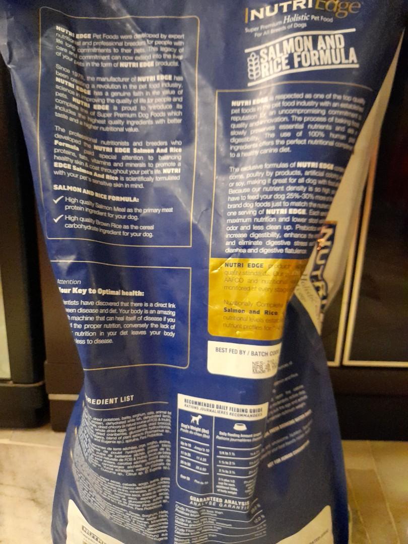 Repackaged Nutriedge Holistic Salmon Rice Dry Dog Food Pet