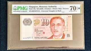 Singapore Portrait Series $10 (2020) Polymer with PMG 70 EPQ STARS (TOP POPULATION)