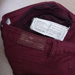 Skinny Pants Pull and Bear Maroon Reprice