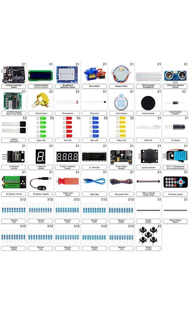 Smraza Super Starter Kit Project Kit with Breadboard, Power Supply